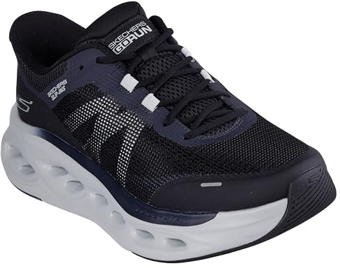 Skechers herr Max dämpning Glide Step Aberdeen handsfree slipins sneaker, Svart/grå, 10 X-Wide