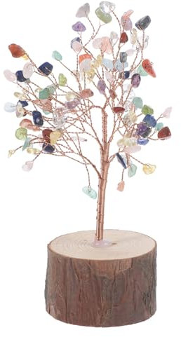 DECHOUS Desk Crystal Tree Decorative Crystal Modern Home Decor Desktop Ornament Tree Statue