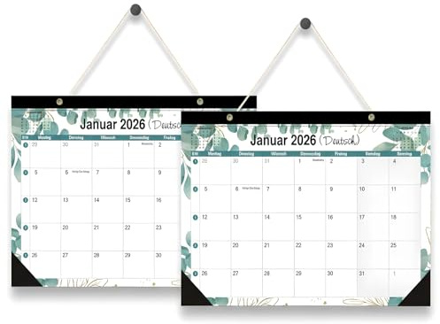 Calendario Pared 2026-2027,43x30,0.5cm,18 Meses Calendario Mensual Enero 2026-Junio 2027,Calendario Planificador Familiar con Líneas Puntos Rasgar, Protector Esquinas y Cover,Calendario Oficina