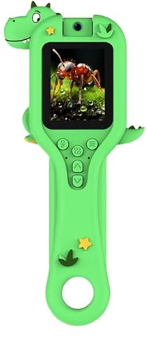 lisutupode Microscopio Portátil | Microscopio Digital Dinosaurio 500X con Función de Foto y Video | Juguete de Ciencia Recargable para Aprendizaje en Casa y Exploración al Aire Libre para Niños