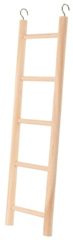 DECOMELODY Scala in Legno Per Uccelli Arrampicata Pappagallo Giocattoli Per Parrocchetti Accessori Per Gabbia