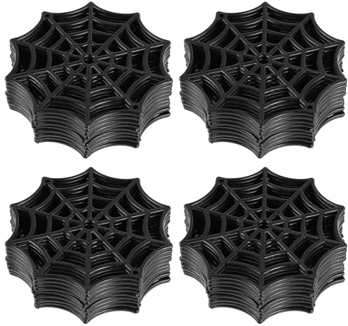 MERRYHAPY 200 Unidades Redes de Araña de Plástico para Halloween Decoración Tenebrosa Reutilizable con Textura Realista Fácil Instalación para Interior y Exterior Fiestas de Halloween