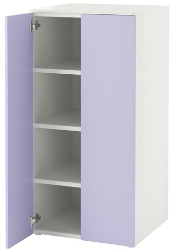 ProTuning PLATSA/SMÅSTAD Guardaroba, bianco lilla/con 3 ripiani, 60x57x123 cm
