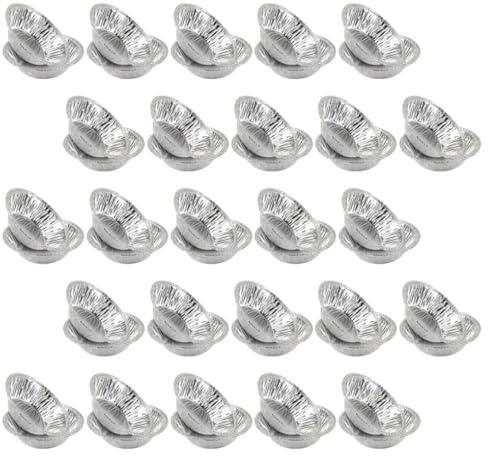 Hoement 300 Piezas Moldes de Aluminio Desechables para Tartaletas y Cupcakes Resistentes Altas Temperaturas Bandejas para Horno Multifuncionales para Repostería y Pastelería Doméstica