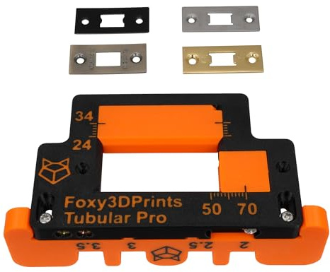 Foxy3DPrints Tubular Pro Universal Adjustable Jig Router Template for Tubular Mortice Latch Door Faceplates