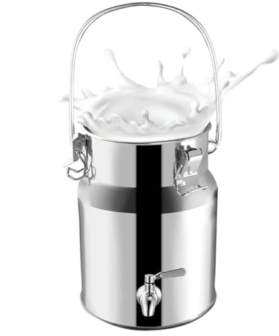 bidon inox avec robinet, bidon alimentaire De Transport De Lait De Ferme Bidon De Baratte,5Liters