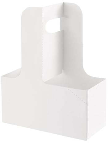 Annadue 20 St Kraftpappers Dryckesbärare med Handtag, Starkt Bärande 2 Koppar Kaffekoppshållare för Avhämtning Matleverans, Dryckesbärare för Festresor (1 set)