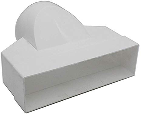 Kair 204 x 60mm to 100mm Rectangular-to-Round Duct Adaptor | Fits over other connectors and fittings and pipe requires, ROUND END: 100mm (4 inch) Fits over other connectors