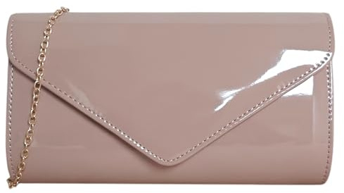 fi9 Handtasche aus Lackleder, für Braut, Hochzeit, Abendveranstaltung, Party, Clutch, Schultertasche, medium