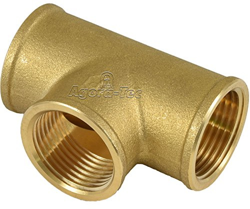 Agora-Tec Messing T-Stück (3X 1 Zoll IG) (3X 30,3mm) Industriequaltät