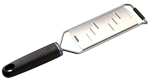 PIAZZA - Grattugia Formaggio Manuale in Acciaio Inox - Manico Antiscivolo 31.5cm – Lama Universale 13.5x6.5cm - Ideale anche per Verdure, Limone, Mela, Patate, Carote, Agrumi