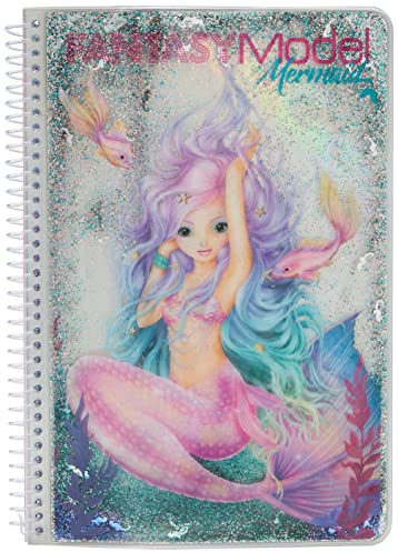 Depesche 10472 TOPModel Fantasy - Malbuch Mermaid, Ausmal-Buch im Meerjungfrauen-Design, 80 Seiten, inkl. Sticker, ca. 17 x 23,5 x 1,5 cm