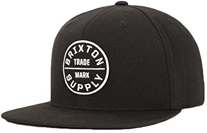 Brixton Oath III, Snapback Hat for Men, Medium Profile, Adjustable, Flat Wide Brim Hat, Acrylic & Wool Blend, One Size