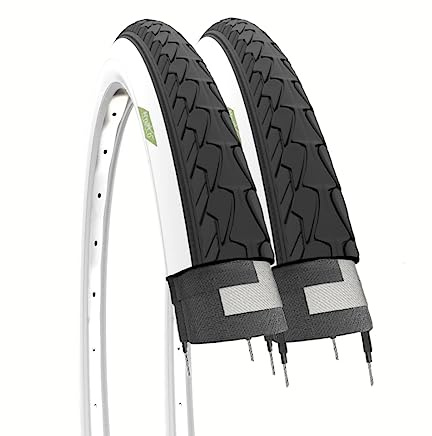 2 pneus 700 x 35 C (37-622) 28 x 1.35 BianCONERI CITYBIKE Vélo Route Trekking 28 x 1 5/8 x 1 3/8, Blanconero