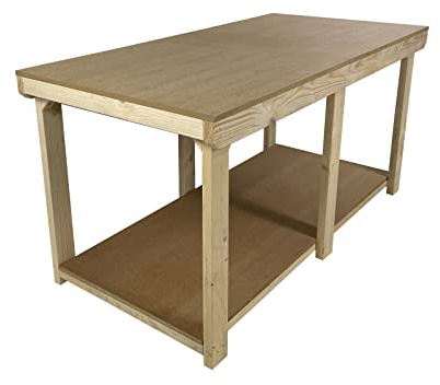 Wooden MDF Very Wide Workbench - 4ft to 8ft Length - 3ft Depth - Work Table - Garage Table - Fabric Cutting Table (4ft)