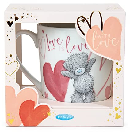 Me To You Love is Love Tasse VGM22002, Keramik, Rot/Weiß