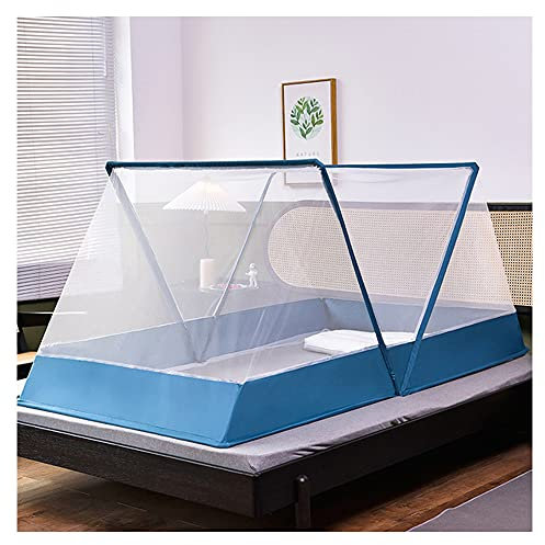 OKUOKA Portable Pliant Moustiquaire Lit Auvent Camping Portable Voyage Maison Anti Moustique Tente Moustiquaire Pliable pour Enfants Adultes sans Fond Sommeil Bug Filets Extérieur,4,160 *