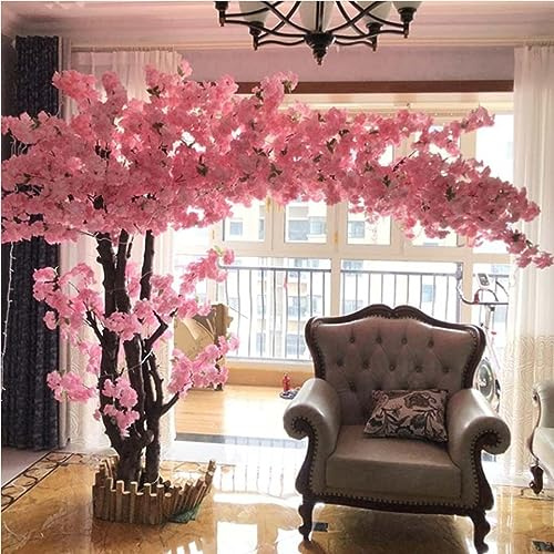 DPDZSW Arbre De Fleur De Cerisier Rose Artificiel, Grande Plante, Fleur De Soie Sakura Artificielle Faite à La Main, pour Mariage, Restaurant De Fête en Plein Air Intérieur,Extended-2x1.5m