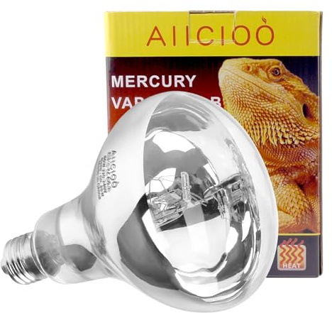 AIICIOO Reptile d3 UVB UVA Basking Lamp Turtle Light Bulb D3 Simulate Solar Basking Spotlight Terrarium Sun Lamp E27 Suitable for Turtles Spiders Lizards Snakes 80W