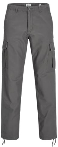 Jack & Jones Homme Jpstkane Jjbarkley Noos Pantalon Cargo, Gris, 34 EU