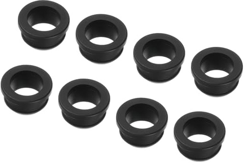 sourcing map 8Pcs Snap Rubber Grommet Hole Plug Mount Dia 11mm ID 8mm H 10mm Seal Anti-Scratch for Electrical Box Cable Pipe Black