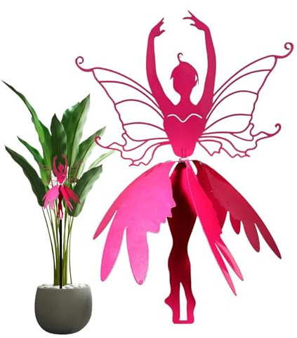 Garten-Windspiele, Blumen-Windräder, Blumenfee tanzende Windspiel, Faszinierende Windspiel-Kunstskulptur, Feen-Ballerina-Ornamente für den Außenbereich