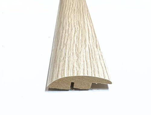 Washington Oak Laminate & Wood Flooring Section Transition Bar MDF Threshold Strip Ramp Edge Profile Door Trim Moulding Oak (1, 240mm (7ft 9))