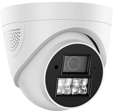 Jemora Telecamera IP POE da 4 MP Telecamera di sicurezza Monitor Telecamera Visione notturna a infrarossi Obiettivo grandangolare da 3,6 mm Telecamera di sorveglianza per interni ed esterni con microf