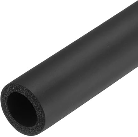 sourcing map Pipe Insulation Foam Tube Lagging Insulation Pipe 20mm ID 30mm OD 0.46m(18) Heat Preservation for Handle Grip Support,Black