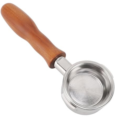 58mm Stainless Steel Bottomless Portafilter with Wood Handle Detachable Coffee Accessory for WPM 130 Ideal Coffee Making Equipment