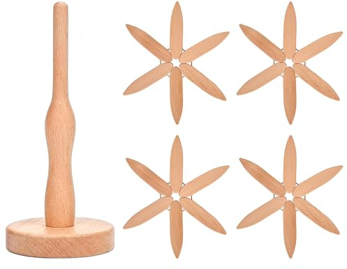Sarini Set de Table en Forme d'arbre en Bois, Dessous de Plat en Bois, Dessous de Plat décoratif Anti-brûlure résistant à la Chaleur, Dessous de Plat en Forme d'arbre