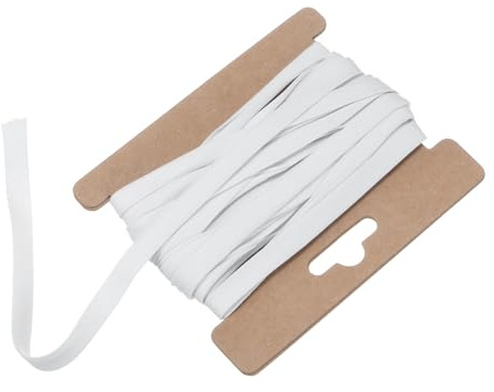 M METERXITY 6 Yards Doppelt gefaltete Schrägband 1/4 Zoll Großpackung Weiß | Baumwoll-Schrägband, Zum Nähen/Säumen/Schrägband/Quilten/DIY Handwerk, Doppelt gefaltete Schrägband