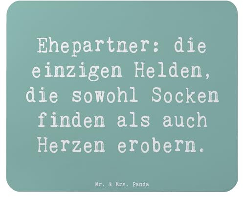 Mr. & Mrs. Panda Mauspad Spruch Ehepartner Helden - Geschenk, Zusammenhalt, Computer zubehör, Familienmitglieder, Familie, Zuneigung, Romantik,