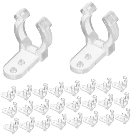 AUTSUPPL 100stücke Seillicht Clips Mit Schrauben Transparent Halterungen Für Einfache Montage Von Seillichtern Für Hochzeiten Partys Und Dekorationen