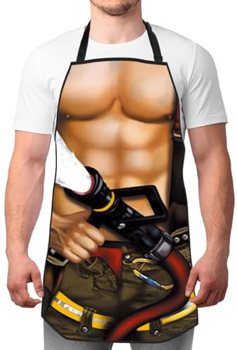 PNPGDYK Grill-Schürze für Männer, Lustige Küchenschürze, grillmeister schürze,Motiv Schürze - lustige Geschenke zum Vatertag - Geschenkideen Ehemann, Papa & Opa