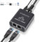Switch LAN 2 Port, Splitter Ethernet 1 à 2 1000 Mbps, Switch RJ45 Splitter 1000 Mbps pour Ordinateur, Routeur, Commutateur, Hub, Télévision Numérique, etc.