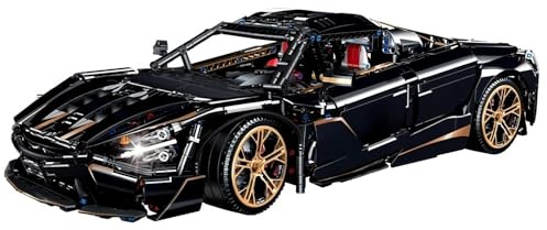MOCSETS Technik Auto für McIeran 720S, Modellauto-Bausatz im Maßstab 1:8, Klemmbausteine Rennauto Modellbausatz aus 3284+ Teile, Sportwagen Sammlerstück Geschenke für Autofans ﻿ (Ohne Originalkarton)