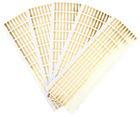 Holibanna 500pcs Tamper Sticker Labels Self Adhesive PVC Honey Jar Tamper Labels with Golden Surface Tamper-Proof Food Seal Stickers for Shopping Mall and Bakery Use