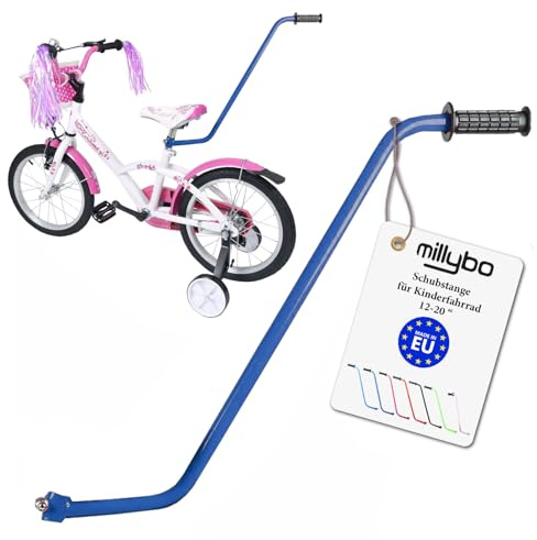 millybo UNIVERSELLE Schubstange für Kinderfahrrad Schiebestange Lernhilfe