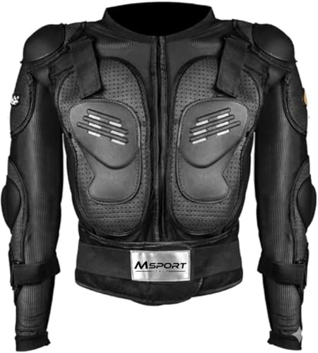 Veste Moto Armure Complet Motocross enduro scooter Respirant Protection du corps pour adultes, Noir , XXL