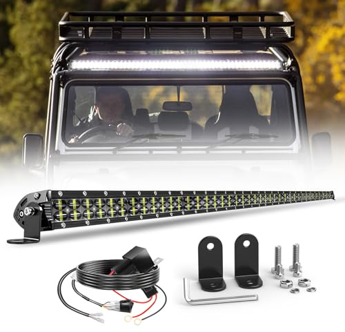 CO LIGHT 42 Light bar auto 36000LM Doppelreihe 6D-Linse LED balken 12v/24V IP68 Mischstrahl Geeignet für landwirtschaftliche Traktoren, 4x4 Fahrzeuge, Lastwagen und Wohnwagen (104cm)