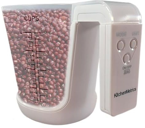 Coppa Di Misurazione Digitale Con - Bilance Della Cucina Con Ciotola | 2 Su 1 Coppa Di Cibo Da Cucina Digitale E Misurazione, Display LCD, 4 Modalità Mughe Di Pesatura Elettronica Per Solido E L