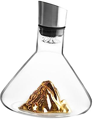 Sosoport Decanter Vino Inossidabile Decantatore Maneggevole per Design Bocca Inclinata per Facilmente Capacità Accessorio per Appassionati