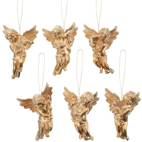 Gatuida Christbaumschmuck Engel: 30 Stück Weihnachtsbaumschmuck Engel Christmas Decorations weihnachtsengel Gold Christbaum Deko Zum Aufhängen für Weihnachten Zuhause Büro und Geschäft