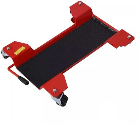 Ccarzzi Motorcycle Centre Stand Moving Dolly Heavy Duty Steel Motorbike Dolly with Brake, Casters 300kg, for Off-road Motorcycles, Scooters