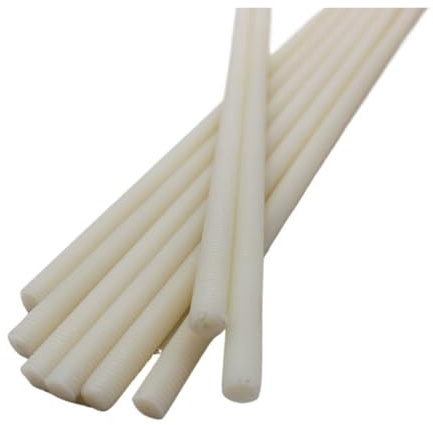 GUIPENG Barre filettate in plastica e nylon, perni M4 M5 M6 M8 M10 M12 M16 M20 M22 M24 M27 M30 M36 M40(1pc,M10x1.5x500mm)