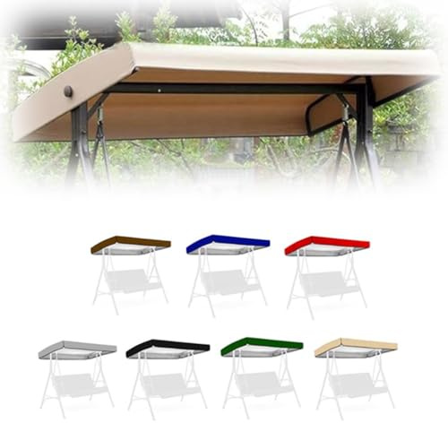 Repuesto universal impermeable para columpio de Hollywood, cubierta de sombra para columpio de jardín, gris (190 x 132 cm), perfecto para relajación al aire libre