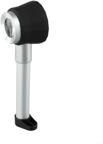 HanOaki Handhållet LED-förstoringsglas med 30 x zoom, upplyst mätskala för smycken, stämplar, valuta och industriell inspektion, silver (A)