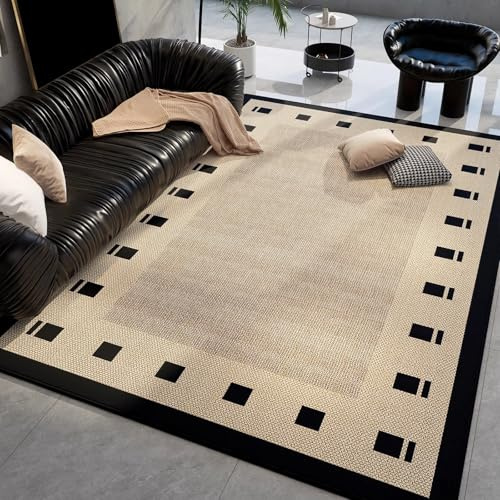 KELENMNAZT Nicht fusselnde Teppiche für den Wohnbereich, Rutschfester Flachflorteppich mit angenehm weicher Oberfläche, leicht zu reinigen(60 * 180CM)