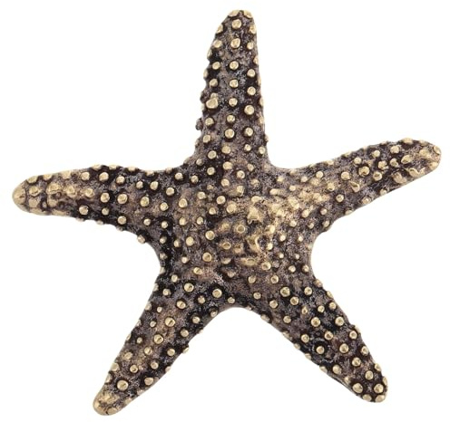 OSALADI Escultura Pequeña de Latón en Forma de Estrella de Mar Dorada, Adorno Creativo para Decoración de Escritorio y Ambiente de Habitación, Pieza Artística Pulida